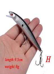 1PCS Laser Crank Fishing Lure95mm8g Artificial Hard Bait Wobblers Fake Bait Carp Bass Crankbait Minnow Fly Fishing Accessories7244345