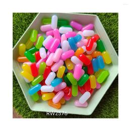 Decorative Flowers Simulation Resin Jelly Beans Cute Mini Sugar Candy Food Diy For Jewellery Making Hair Bows Accessories 21mm