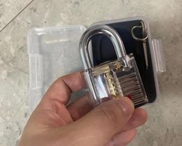 Collectable Beautiful Design Modern Style Transparent Visible Pick Cutaway Mini Practise View Padlock Lock Training Skill For Lock1348088