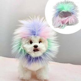 Dog Apparel Pet Lion Hat Shape Cosplay Cute Cat Wig Set For Halloween Christmas Parties Adjustable Costumes Small