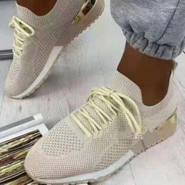 Casual Shoes Arrival Mesh Lace Up Sneakers Women Platform White Daily Jogging Sports Tenis Feminino Plus Size 43