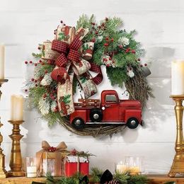 Decorative Flowers Christmas Wreath Decor Garland Artificial Flower Perfect For And Year Decoration Easy To Use