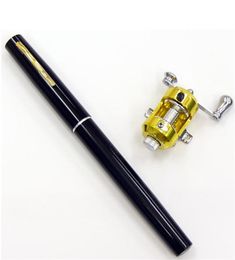 6 Color 3ft Mini Telescopic Portable Pocket Ice Fishing Rod Pen Aluminum Alloy Fishing Rod Pole Rod Reel Combo4439731