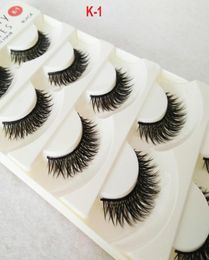 Red Cherry False Eyelashes 5 Pairs 18 Styles Long Thick Crisscross Black Natural Handmade Fake Eye Lashes Extension Eye Lash Make 1734644