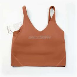 Woman LU Womens Yoga Bra Summer U-Shaped No Steel Ring Built-In Chest Pad Sports Bra For Women Gym Sleeveless Fitness Yoga Fashion Tank Yoga Outfit Top Bras 98