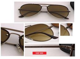 2019 Pilot blaze uv400 Sunglasses Men Women Metal Frame mirror flash Driving designer 3584N Sun Glasses Male Retro designer aviati8472908