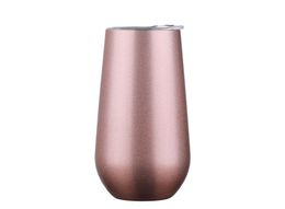 6oz Wine Tumbler Stainless Steel Egg Cups Insulated Coffee Mug With Lid Vacuum Beer Mug Double Wall Champagne Cup Red Wine Tumbler4639111