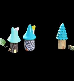 9pcs Cartoon tree house fairy garden miniature figurines resin craft dollhouse bonsai decor terrarium jardin decoracion6043112