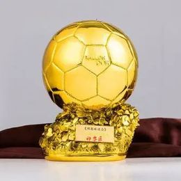 15cm Spherical European Football Trophy Souvenir Champion Player Award Football Fan Decoration Handicraft for Home Office 240411