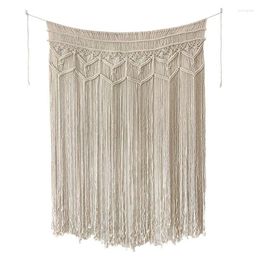 Tapestries 67JE Macrame Wall Hanging Tapestry Woven Fringe Tassels Curtain Party Decor