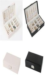 PU Leather Jewelry Box Organizer Storage Boxes Travel Case Earrings Rings Necklaces Storage Box5195470