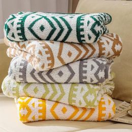 Blankets Bohemian Woolen Blanket Throw Sofa Cover Knitted Air Conditioning Quilt Soft Bedspread El Bed End Towel Warm Shawl