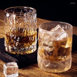 Wine Glasses 2 Styles 260ml Hammer Texture Whiskey Glass Cup Ice Snow Frosted VodkaThick Bottom Classical Creative Beer Steins S
