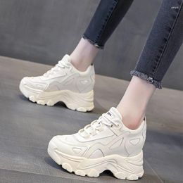 Casual Shoes Fashion Women's Inner Heightening Single 2024 Spring Versatile Thick Sole Dad Comfortable Sneaker