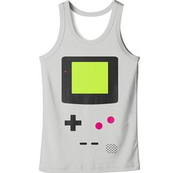 Mens Funny Game Console Printed Fitness Aerobics Clothing Male Sports Workout Sleeveless Bodyhugging Vests 3988174