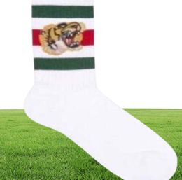 Tiger Embroideried Socks Mens Womens Underwear Skateboard Streetwear Stockings Socks Striped Design Lovers Cotton Blend Athletic S8725967