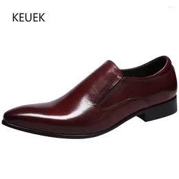 Dress Shoes Design Genuine Leather Men Wedding Party Work Slip-On Loafers Youth Male Casual Moccasins 5C
