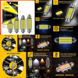 2024 2024 AILEO 1X C10w C5w LED Canbus Festoon 31Mm 36Mm 39Mm 42Mm For Car Bulb Interior Reading Light License Plate Lamp White Free Error