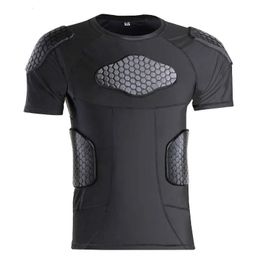 Safety Rugby Padded Shirt Men Soccer Goalkeeper Jerseys Outdoor Sponge Football Training Sportswear Protector Gear Clothes Elbow 240402