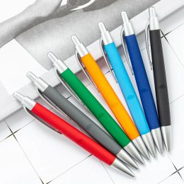 Pens 100 Pcs Business Gift Pen Colourful Glue Spray Ballpoint Pen Custom Logo Press Advertising Pen For Hotel Conference Promotion Pen