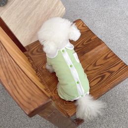 Dog Apparel Cotton Pajamas Jumpsuit Spring Autumn Clothes Overalls Pet Outfit Small Costume Puppy Clothing Shirt Pyjama