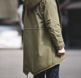 Maden men039s thick hooded M51 fishtail cotton coat plus velvet parka coat jacket army green cotton coat windbreaker men 201219465600