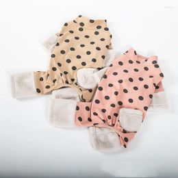 Dog Apparel Cute Dots Jumpsuit Pajamas Chihuahua Yorkies Small Costume Overalls Winter Pet Clothes Outfit Garment Dropship Coat