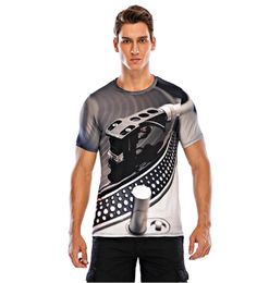 Summer Tops 3D Mens Musical note Tshirts Graphic Fashion Tees Men Printing Youth Street Trend Casual Clothing Pullover Tshirts3492850