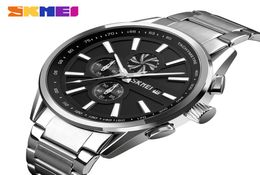 SKMEI Men039s Luxury Brand Chronograph Mens Sports Watches Waterproof Stainless Steel Quartz Watch Relogio Masculino 91758534964
