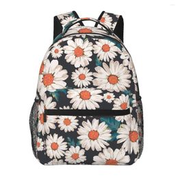 Backpack Women's Daisy Flower School Bag For Men Lady Travel Casual