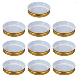 Dinnerware 10 Pcs Tinplate Cover Jar Covers Replacement Small Mouth Iron Mason Lid Multipurpose Lids Practical Canning Leakproof Regular