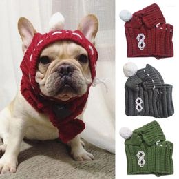 Dog Apparel Cute Warm Earmuffs Drawstring Pet Headgear Cap Ear Muffs Hat