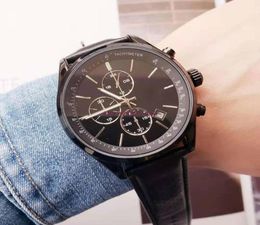 Luxury High Quality Watches for Men 44mm All Pointer Work Chronograph Quartz Watch Leather Boss Business Waterproof Designer Watch3406800