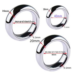 6 Size Metal Cock Ring sexyToys For Men Penis bondage lock Delay Ejaculation Rings Weight Cockring sexy Toys Adults 181532751