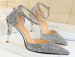 Sandals BIGTREE Shoes Heels 2022 New Woman Pumps Sequins High Heels Women Shoes Fashion Ladies Shoes Gold Sliver Stiletto Heels Sa9971251