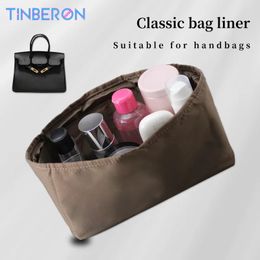 TINBERON Make Up Organizer Insert Bag For Luxury Handbag Travel Nylon Bag Liner Purse Handbags Organizer Portable Cosmetic Bags 240412