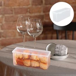 Plates Bread Storage Box Toast Fridge Fruit Case Organiser Square Canister Pp Fresh Keep Holder Container