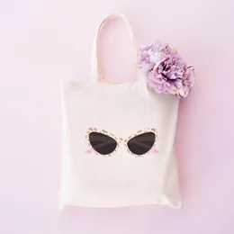 Storage Bags Fashionable Funny Sunglasses Student Canvas Bag Women's Leisure Commuter Large Capacity Fabric Simple And Versatile