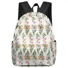 Backpack Flowers Leaves Buds Student School Bags Laptop Custom For Men Women Female Travel Mochila