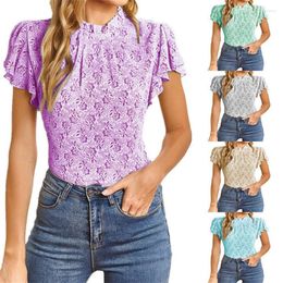 Women's T Shirts Spring And Summer Fashion Style Street Cross-Border Independent Station Small Floral Ruched Patchwork Sleeveless Top