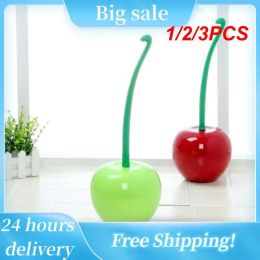 Brushes 1/2/3PCS Red Toilet brush Toilet Brush & Holder Set toilet holder bathroom accessories Creative Lovely Cherry Shape Lavatory