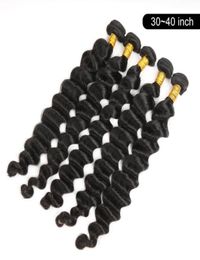 Long length Human Hair Bundles Weft 32 34 36 38 40 inch Brazilian Loose Deep Wave Extension Natural Color8924574