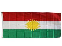 Kurdistan Flags Country National Flags 3039X5039ft 100D Polyester Vivid Color High Quality With Two Brass Grommets3263645