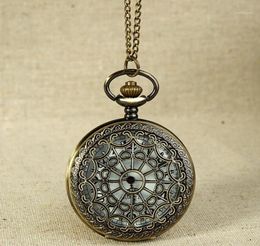 Pocket Watches Fob Vine Bronze Tone Spider Web Design Chain Pendant Life Waterproof Men039s Watch Birthday Anniversary Gift 8792005