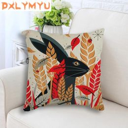 Pillow Cute Cartoon Printed Linen Cotton Seat Decorative No Filling Throw Pillows For Children Room Decoration