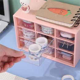 Drawers Storage Cabinet Organiser,Desktop Organizer with 9 Grad Mini Transparent Cabinets Drawers,Plastic Jewelry Box/Cosmetic