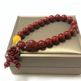 Strand 8mm Rose Agate Beads Accessories Diy Cinnabar Bracelet Protective Talisman Charts