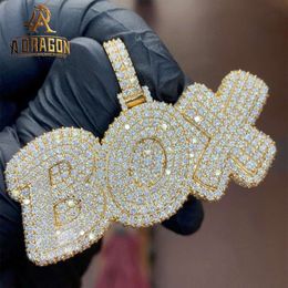 Sier Custom Hip Hop Jewellery Necklaces Gold Plated VVS Iced Out Moissanite Pendants For Gifts
