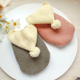 Dog Apparel Autumn And Winter Warm Two Feet Dogs Woollen Cap Vest Pet Clothes Pink Grey Colours Ropa De Perros Mascotas Hoodies For Chien