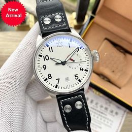 Boutique Mens Watch Classic Fashion 45 mm 316 Stainless Steel Dial Leather Strap New Designer Automatic Mechanical Business Watch Moissanite movement watches
